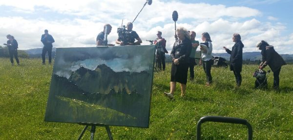 Sky Arts landscape judge Catherine Soriano keeps a close eye on Rod Coyne's work.