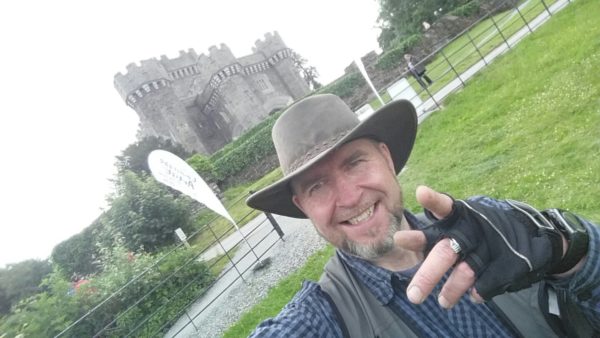 Rod Coyne arrives at Wray Castle, Cumbria.