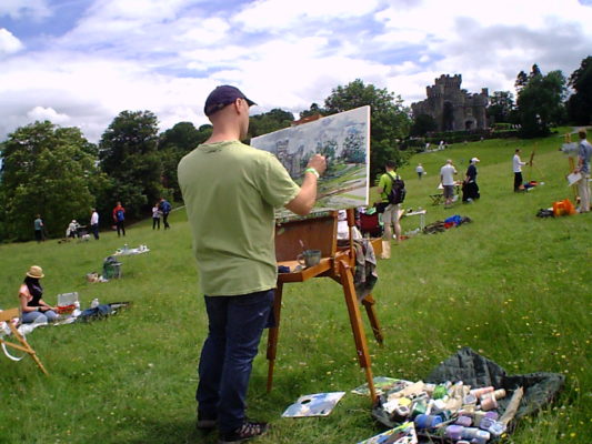 Sky Arts wild card contender paints Wray Castle.