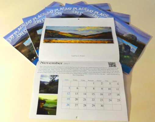 Five calendars, one open at May. "Luggalagh" nominated by author Paul Howard aka Ross O'Carrol-Kelly.