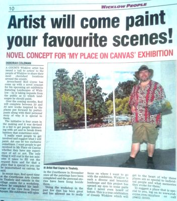 My Place on Canvas featured by Wicklow People.