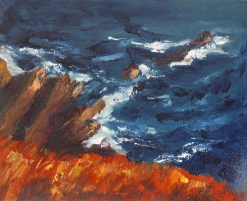 Rod Coyne Shortlisted "Cill Rialaig Blaze" oil on canvas, 40x50cm.