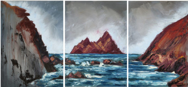 Featured in Rod's upcoming exhibition "Red Rock" 2017, triptych 50x70cm x3, oil on canvas.