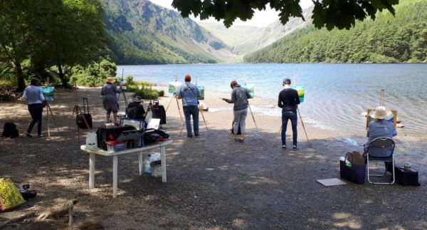 Rod Coyne students discover the beauty of the Upper Lake in the Glendalough Valley.