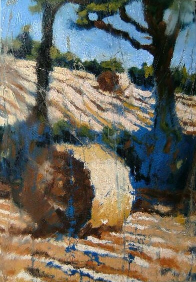 Image of painting "Hay Bale" by Rod Coyne, 70x100cm, oil on canvas, €2900.