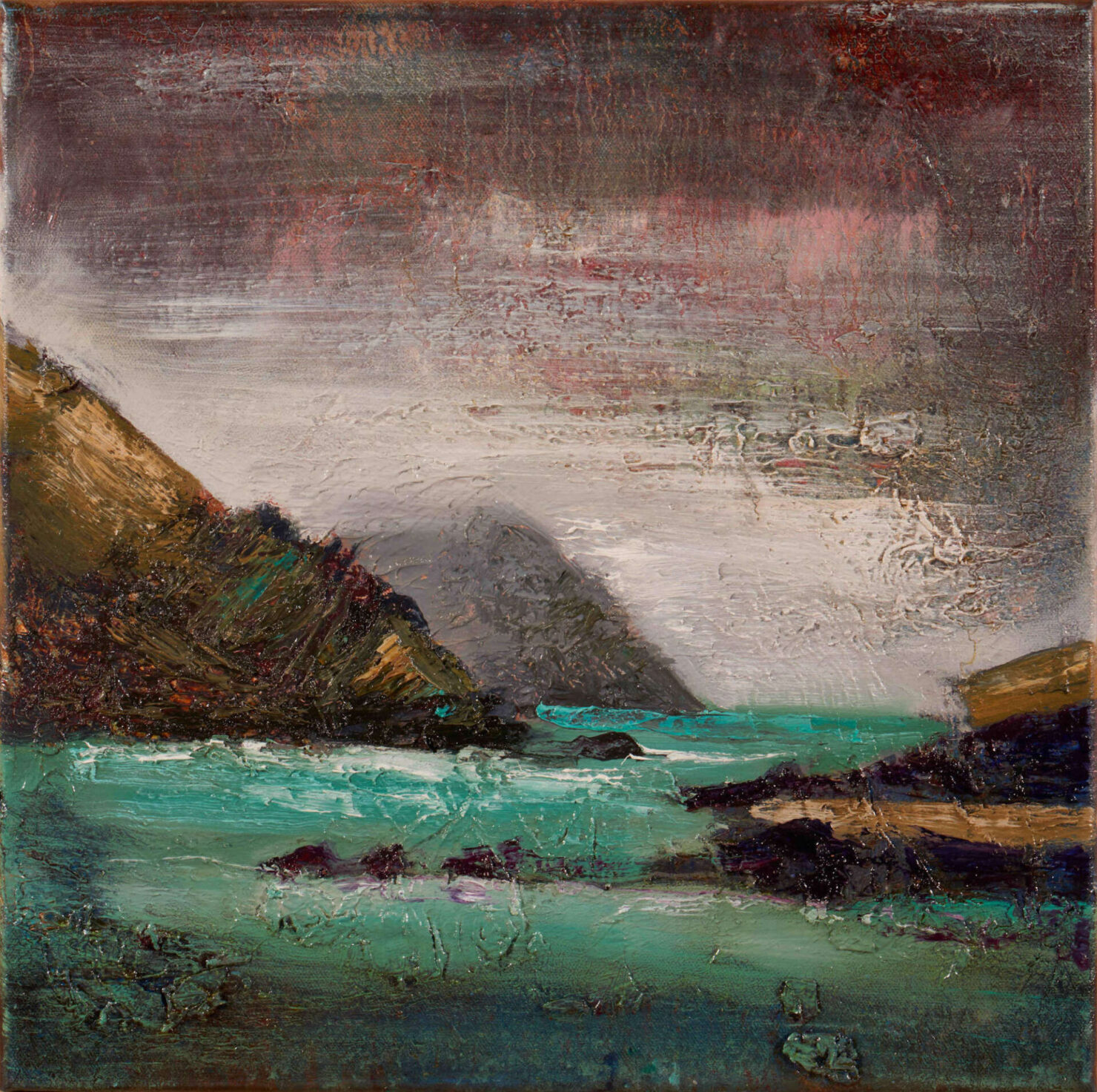 artist rod coyne's painting "mist at ladys ruff" is shown here