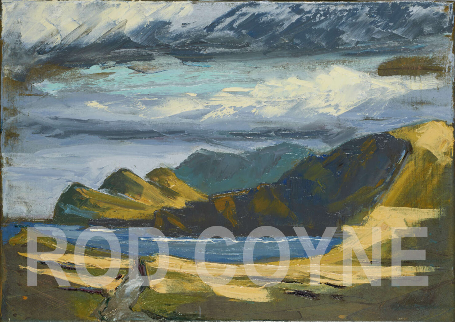 artist rod coyne's painting "three sisters" is shown here with a watermark