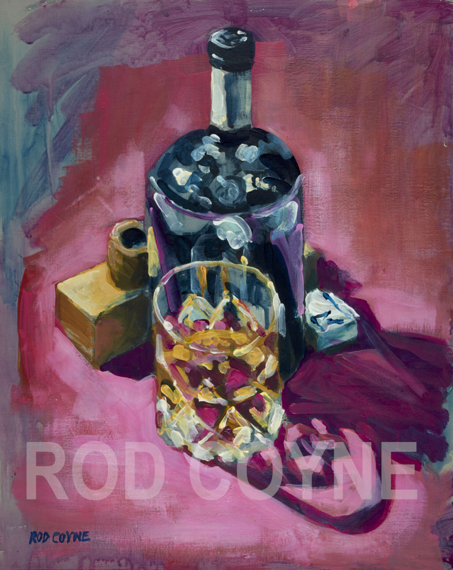artist rod coyne's still life painting "ultimate fathers day" is shown here, watermarked.