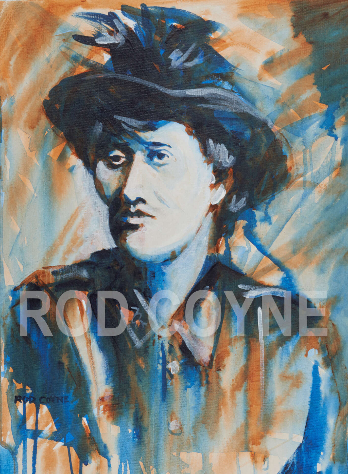 artist rod coyne's portrait "Countess Markievicz 1916" is shown here, watermarked.