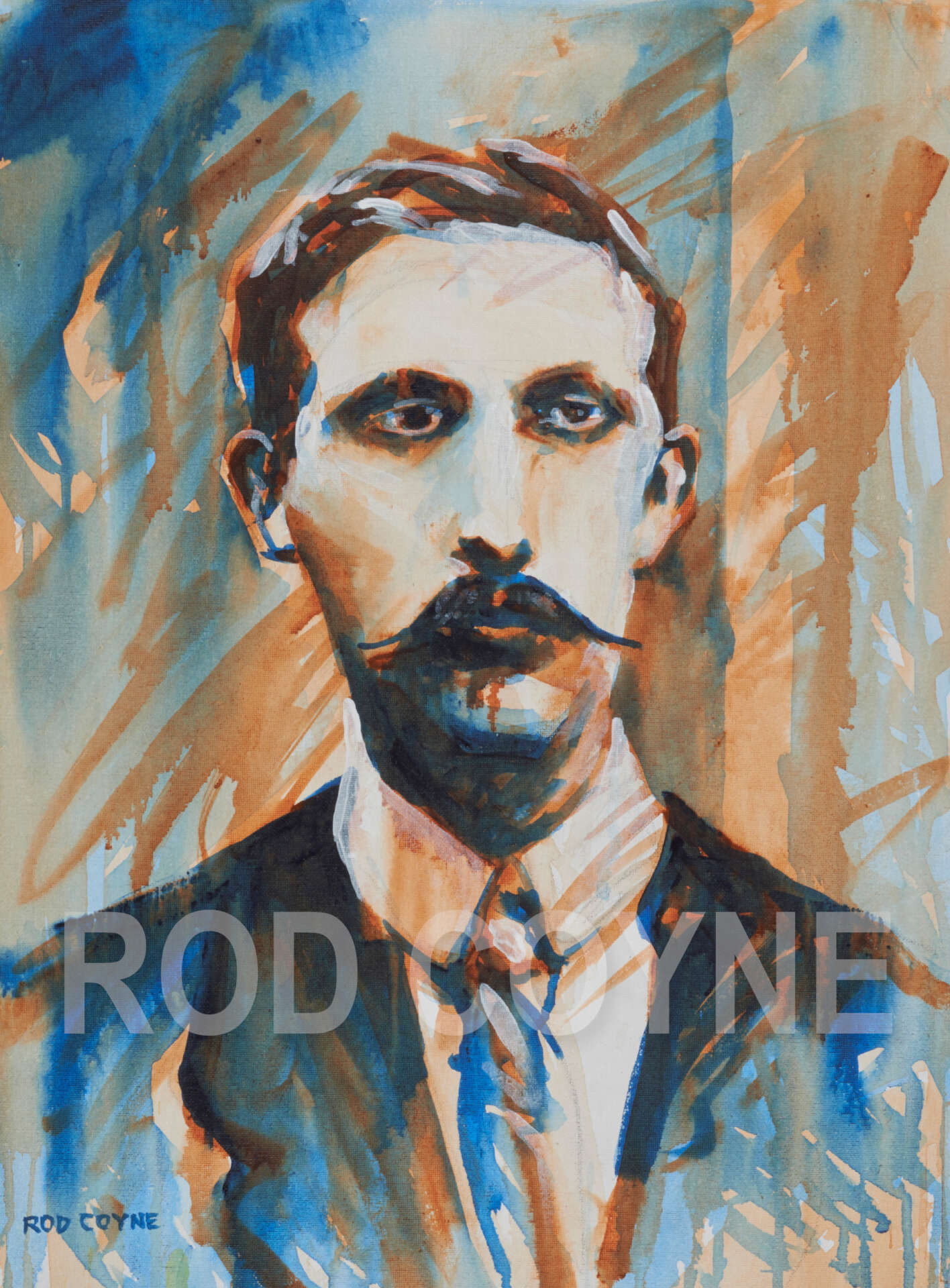artist rod coyne's portrait "Éamonn Ceannt 1916" is shown here, watermarked.