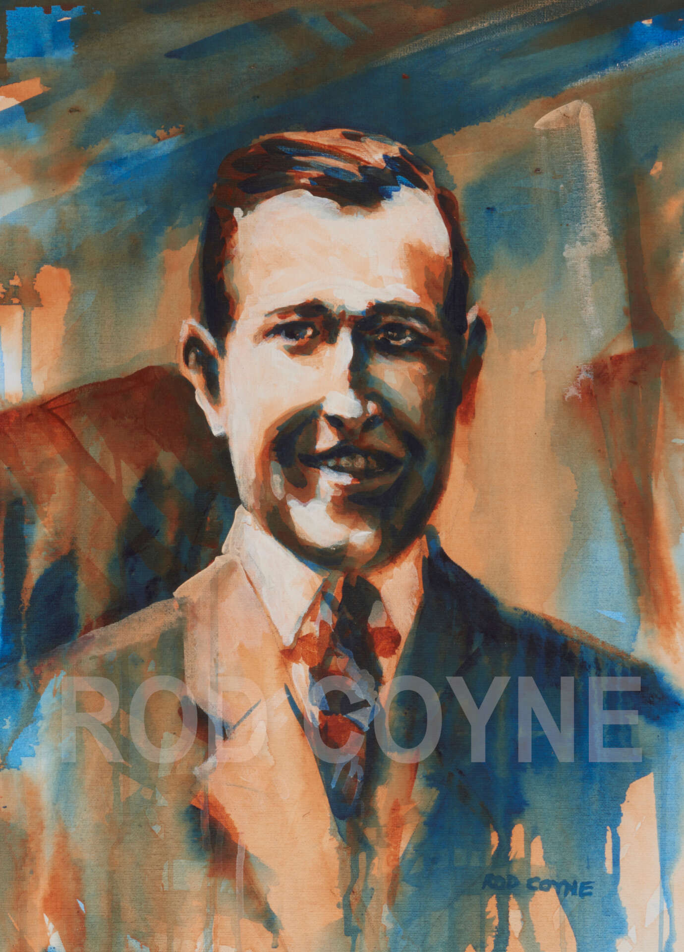 artist rod coyne's portrait "Harry Boland 1916" is shown here, watermarked.