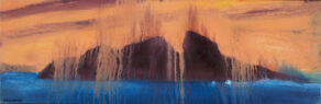 artist rod coyne's seascape "puffin meltdown" is shown here.