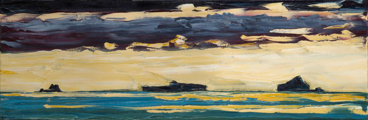 artist rod coyne's landscape "Atlantic Islands" is shown here.