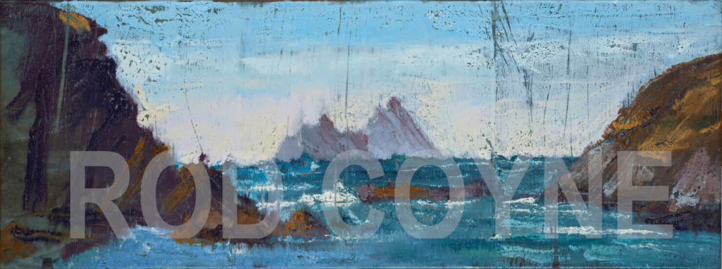 artist rod coyne's landscape "Skellig Summer Mist" is shown here watermarked.