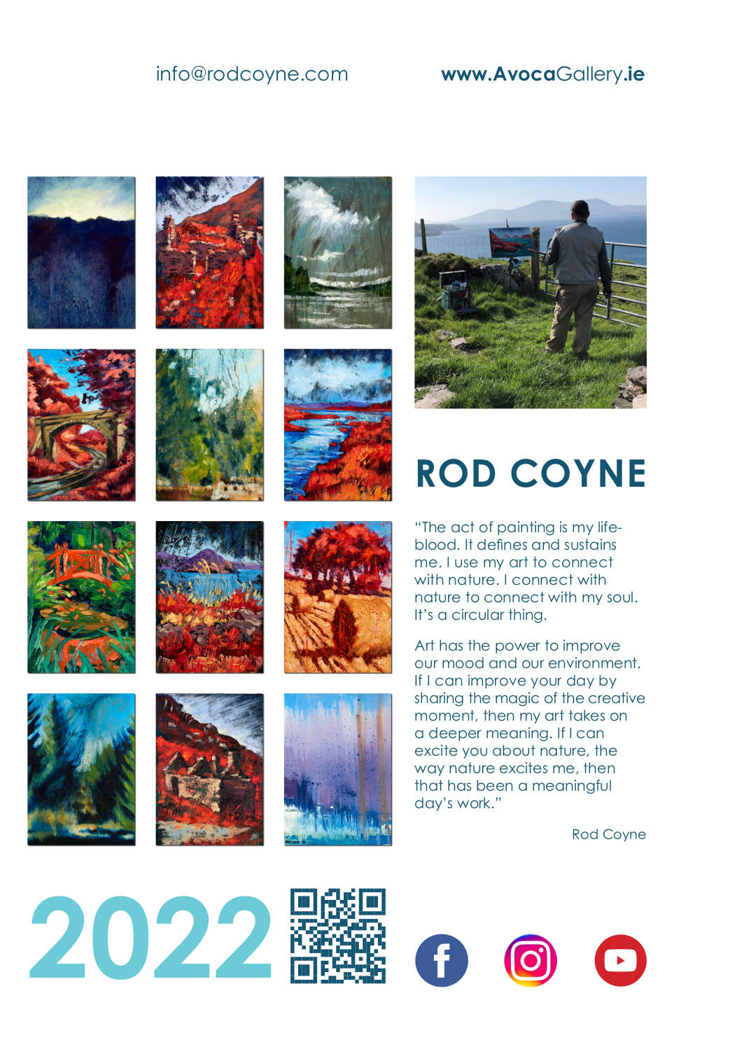 Rod Coyne's 2022 Calendar, back page.