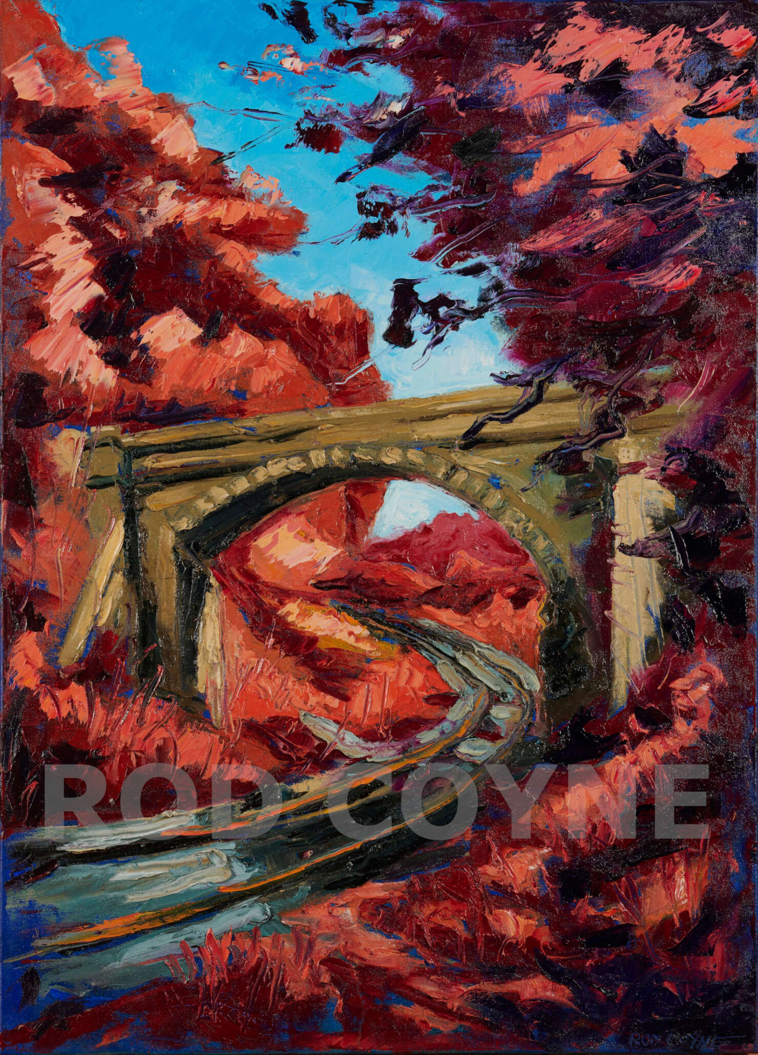 artist rod coyne's landscape "Lion's Arch" is shown here, watermarked.